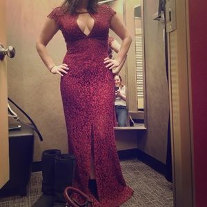 Harlyn Red Lace Gown